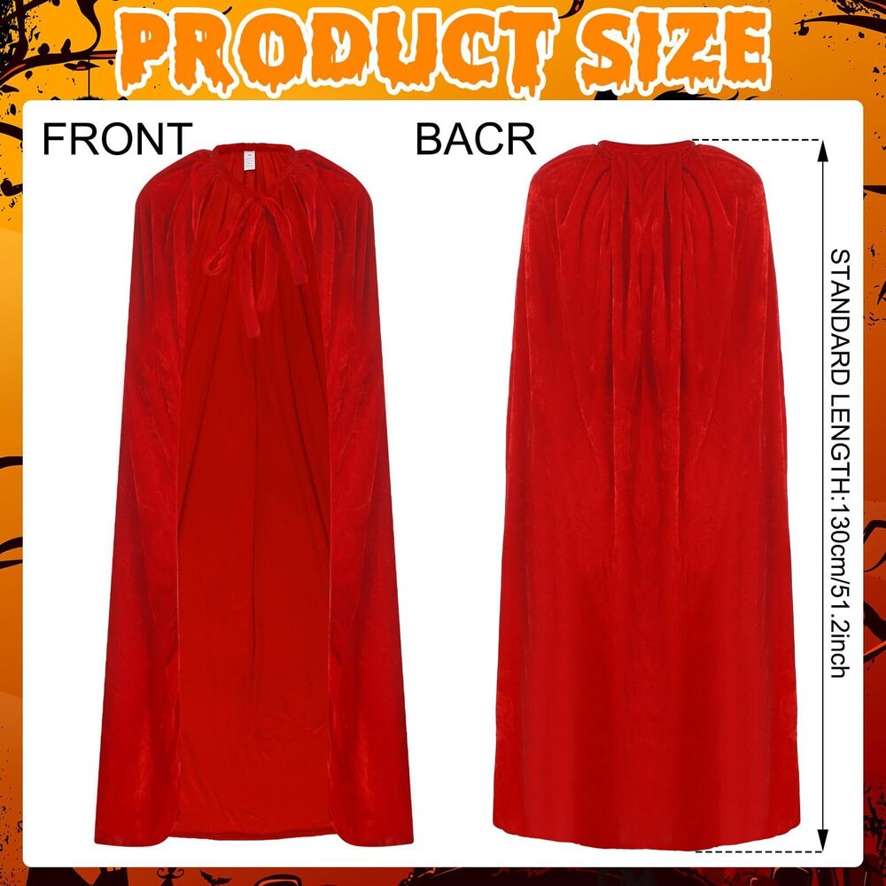 4143 5 Pcs Renaissance Cosplay Outfit For Halloween Red Velvet - Picture 2 of 6